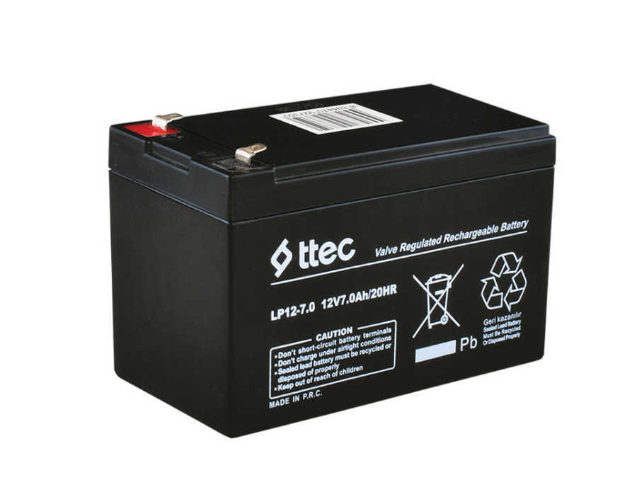 TTEC 12V 7AH Base Bakımsız Kuru Akü