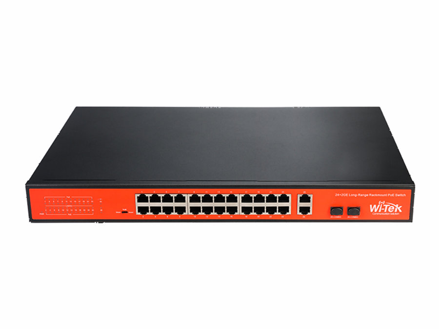WI-PS526GH - 24FE+1G+1Combo SFP+Watchdog+200W+250M CCTV PoE Switch