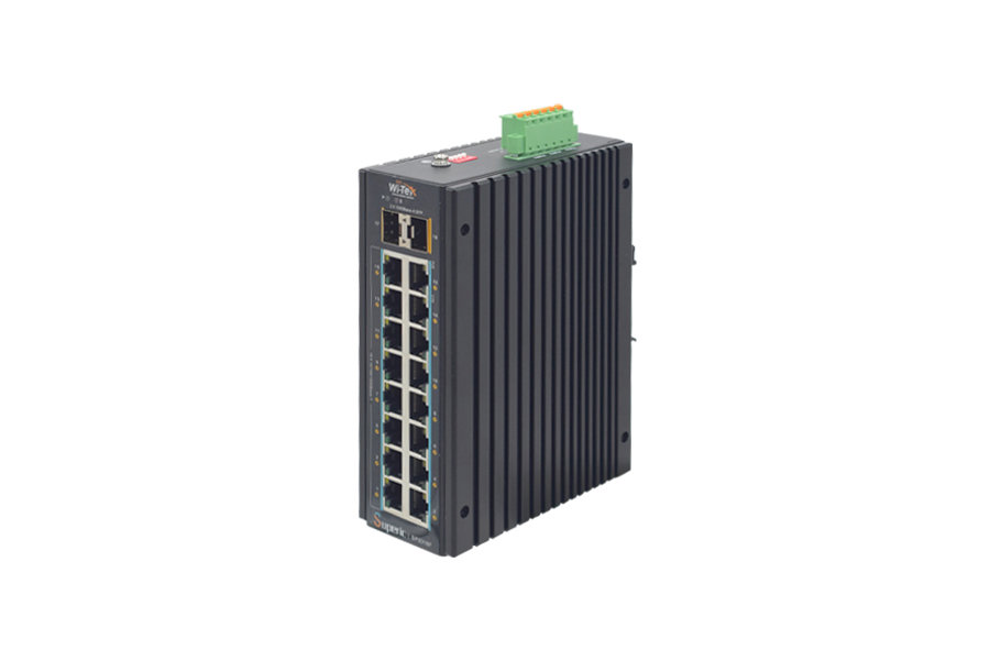 WI-SP3018F 16GE+2SFP Fiber Uplink 240W  Endüstriyel PoE Switch