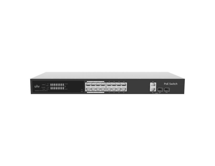 NSW3000-17GT1GP1GC-POE-IN 16GE + 1GE + 1GE SFP UPlink 265W L2 Yönetilebilir PoE Switch