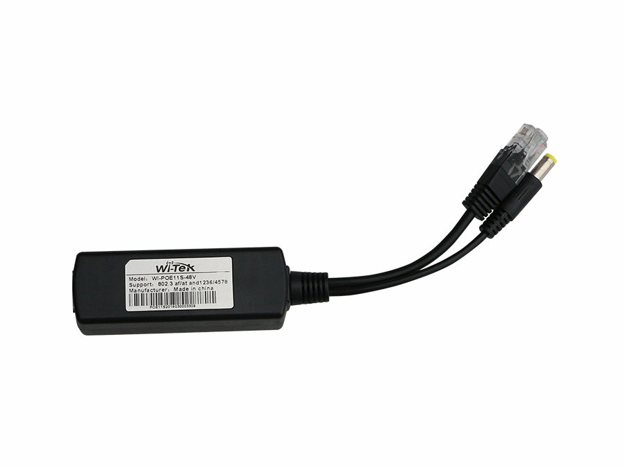 WI-POE11S-48V - Single 100Mbps Fast PoE Splitter With 1*RJ45 Port