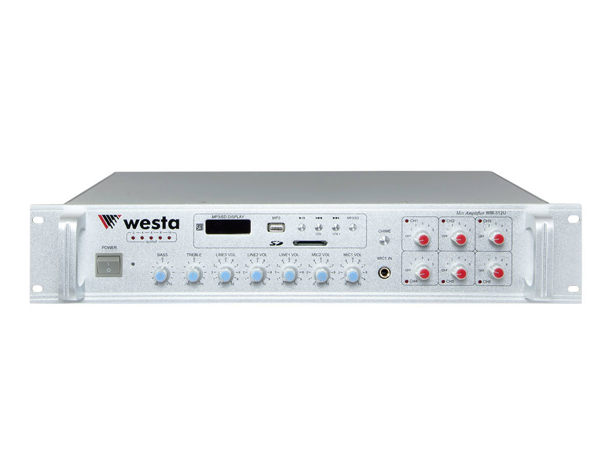 WM-312 U - 100V 250Watt Hat Trafolu Amfi