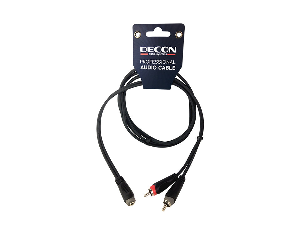 DC-370L1.5  3.5mm stereo dişi jack - 2 x RCA erkek Ses Kablosu 1.5MT