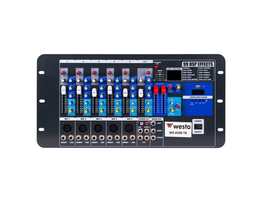 WS-6500 7 Kanal 500W Cami Amfisi
