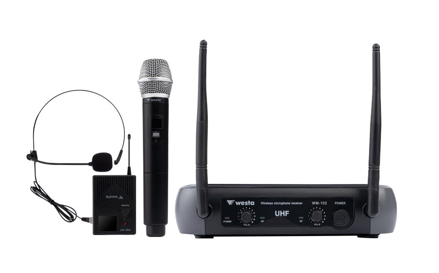 WM-102HT 1 Receiver+1 Handheld Mic.+ 1 Lavalier(Yaka) Mikrofon Seti
