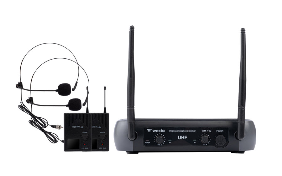 WM-102T 1 Receiver+ 2 Lavalier(Yaka) Mikrofon Seti