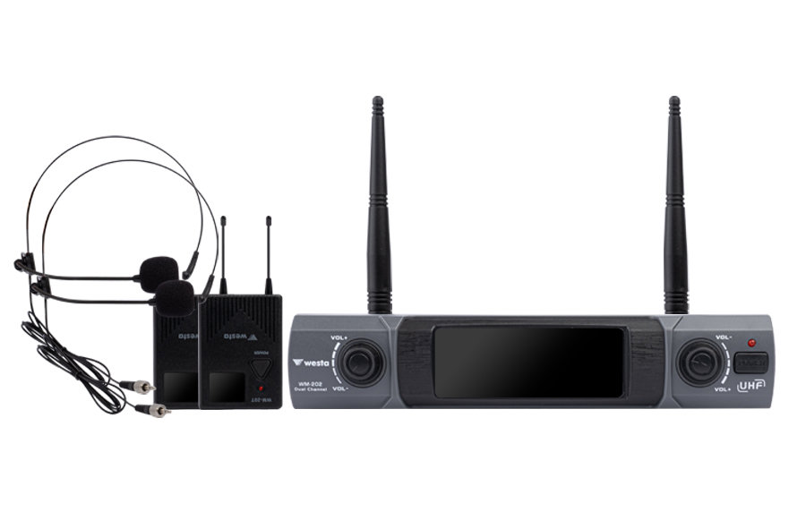WM-202T 1 Receiver+ 2 Lavalier(Yaka) Mikrofon Seti