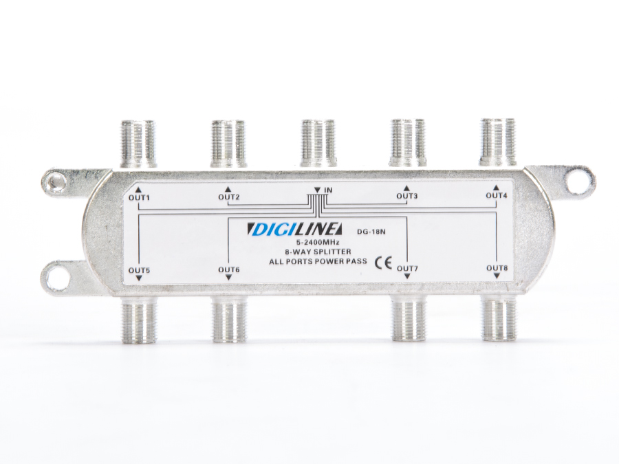 DG-18N - 8 Yollu 5-2400Mhz Splitter