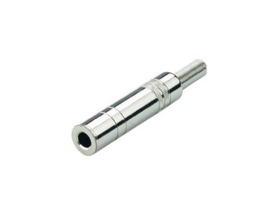 P-M603P-B - 6,3mm Metal Mono Plastik Jak - Siyah