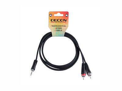 Decon - DC-150L10 - Ses Kablosu 3.5S/2*RCA M - 10 Metre