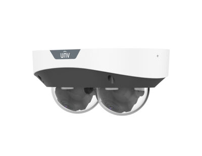 UNV - IPC3224SS-ADF28K-I1 2*4MP 2.8mm Sabit Lens Light Hunter MultiView 30m IR Dome Sesli IP Kamera
