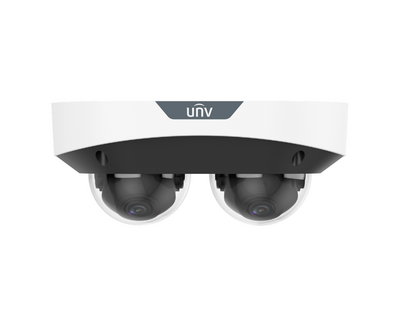UNV - IPC3224SS-ADF28K-I1 2*4MP 2.8mm Sabit Lens Light Hunter MultiView 30m IR Dome Sesli IP Kamera