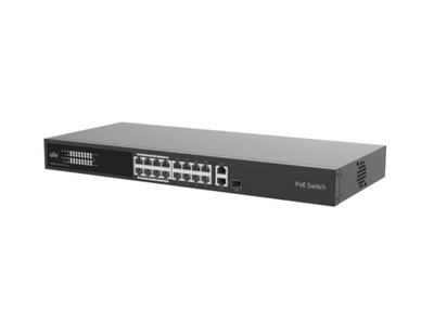 UNV - NSW3000-16T1GT1GC-LPOE-IN 16x10/100Mbps + 1x1000Mbps + 1000Mbps Combo port 265w L2 PoE Switch