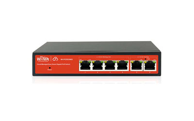 Wi-Tek - WI-PCES306G V2 - 4 GE+ 2 GE Uplink 60W Cloud Poe Switch