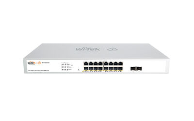 Wi-Tek - WI-PCES318GF V2 16*10/100/1000Mbps RJ45 Ports 2*1000Mbps SFP Port Cloud Easy Smart PoE Switch