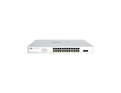Wi-Tek - WI-PCES326GF V2 24*10/100/1000Mbps RJ45 Ports 2*1000Mbps SFP Port Cloud Easy Smart PoE Switch