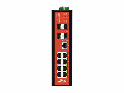 Wi-Tek - WI-PMS312GF-I V2 - 8GE+4SFP L2 Managed Endüstriyel PoE Switch