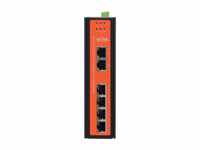 Wi-Tek - WI-PS206-I - V2 4FE+2FE Endüstriyel PoE Switch