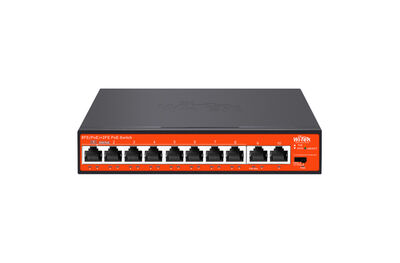 Wi-Tek - WI-PS210G V4 8FE8 + 2GE Uplink + HiPoE + 250M + Watchdog- + 120W Switch