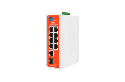 Wi-Tek - WI-PS212GF-I V2 8FE+1 GE+1 SFP Fiber Uplink Endüstriyel PoE Switch