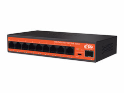 WI-PS309GFH - 8GE+1GE+1SFP+CCTV 250M+65W PoE Switch - Thumbnail