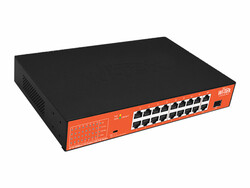 WI-PS518GH - 16FE+1GE+1Combo SFP+Watchdog+150W+250M CCTV PoE Switch - Thumbnail
