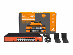 WI-PS518GH - 16FE+1GE+1Combo SFP+Watchdog+150W+250M CCTV PoE Switch - Thumbnail