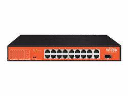 WI-PS518GH - 16FE+1GE+1Combo SFP+Watchdog+150W+250M CCTV PoE Switch - Thumbnail